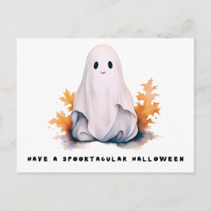 Einen spukhaften Halloween-Geist Halloween Feiertagspostkarte