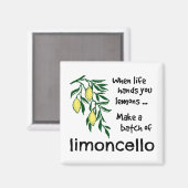 Einen Stapel Limoncello Lemon Lemon Likör erstelle Magnet (Vorderseite/Rückseite)