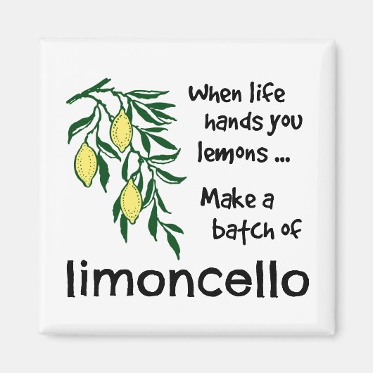 Einen Stapel Limoncello Lemon Lemon Likör erstelle Magnet (Vorne)