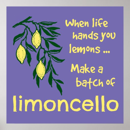 Einen Stapel Limoncello Lemon Lemon Likör erstelle Poster (Vorne)