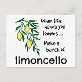 Einen Stapel Limoncello Lemon Lemon Likör erstelle Postkarte