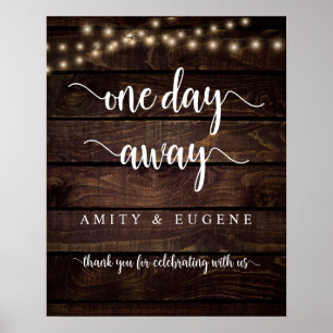 Einen Tag entfernt, Hochzeitsprobe-Dinner Willkomm Poster