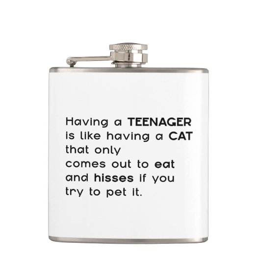 Einen Teenager haben... Flachmann (Vorderseite)