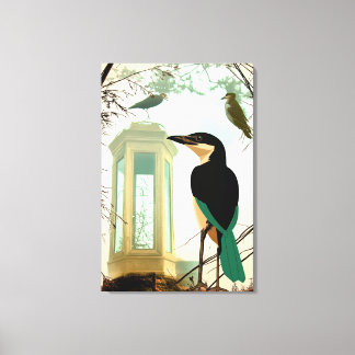 Einen tiefen Atemzug vor den kalten Sets hinein. Leinwanddruck