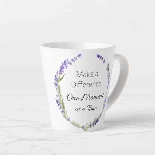 Einen Unterschied machen, einen Moment Latte-Tasse Milchtasse (Rechte Ecke)