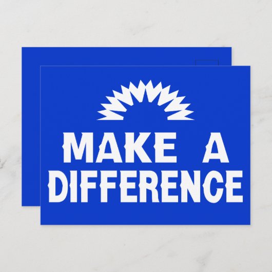 Einen Unterschied machen Postkarte (Vorne/Hinten)
