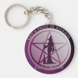 Einen Vorgeschmack auf Religion. Lass eine Hexe! Schlüsselanhänger