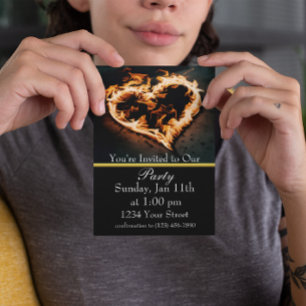 Einen Weg zu unserer Feuerparty bahnen! Einladung