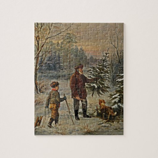 Einen Weihnachtsbaum erhalten Puzzle (Vertikal)