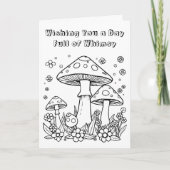 Einen Whimsiktag wünschen | Farbseite Karte (Vorderseite)