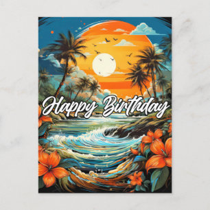 Einen wunderbaren Geburtstag wünschen Postkarte
