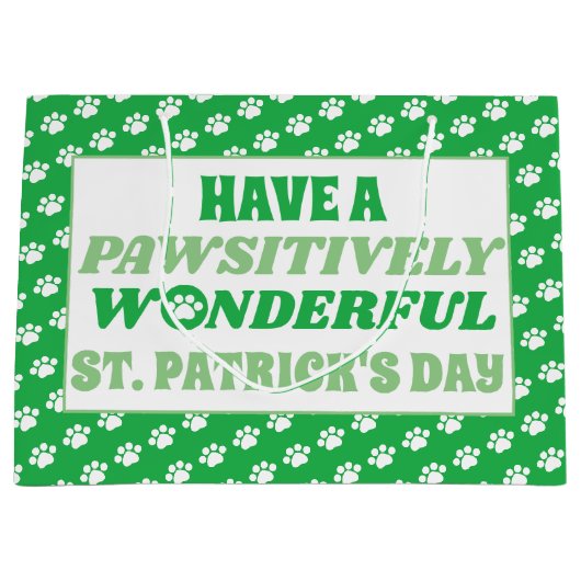 Einen wunderschönen St. Patrick's Day Große Geschenktüte (Vorderseite)
