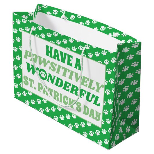 Einen wunderschönen St. Patrick's Day Große Geschenktüte (Rückseite Schrägansicht)