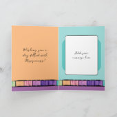 Einen Wunsch hinzufügen Namen türkis 30. Geburtsta Karte (Innenseite)