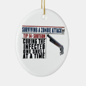 "EINEN ZOMBIE-ANGRIFF ÜBERLEBEND: 14 KERAMIKORNAMENT (Rechts)