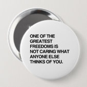 EINER DER BESTSTEN FREEDOME IST NICHT GEKÜMMERT.pn Button (Vorne & Hinten)