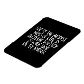 EINER DER SCHWIERIGSTEN TEILE DES LEBENS IST DIE E MAGNET (Linke Seite)