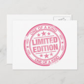 Einer der typisch rosa Briefmarke- Postkarte (Vorne/Hinten)