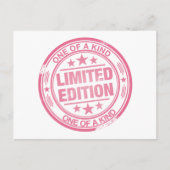 Einer der typisch rosa Briefmarke- Postkarte (Vorderseite)