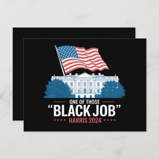 Einer dieser schwarzen Jobs Harris 2024 Postkarte (Vorne/Hinten)