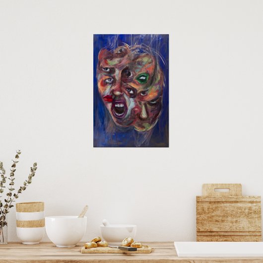 Einer flog über das Kuckcoo-Nest Poster (Küche)