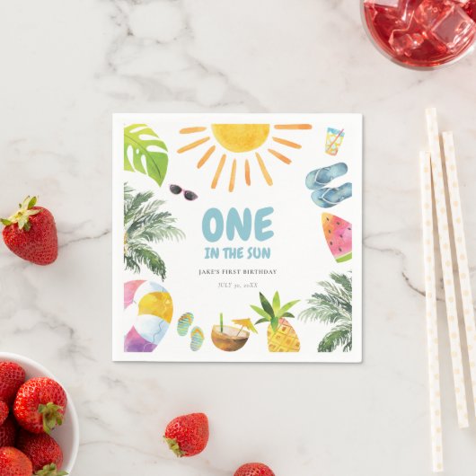 Einer im Sun Pool Party Serviette (Beispiel)