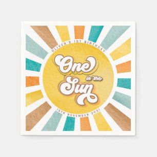 Einer im Sun Sunshine Boy 1. Geburtstag Party Serviette