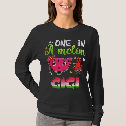 Einer in A Melon Gigi Funny Watermelon T-Shirt (Vorderseite)