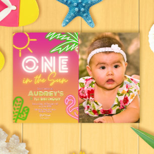 Einer in der Sonne - 1. Geburtstag Einladung