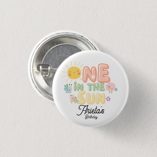 einer in der Sonne Button (Vorne & Hinten)