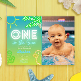 Einer in der Sonne - Pool-Party Einladung