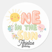 einer in der Sonne  Runder Aufkleber (Vorderseite)