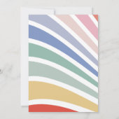 Einer in der Sonnensonne Regenbogen 1. Geburtstag Einladung (Rückseite)