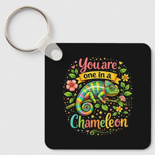 Einer in einem Chamäleon Schlüsselanhänger (Vorderseite)
