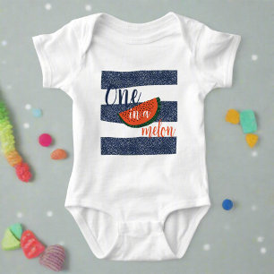 Einer in einem Melon 1. Geburtstag Baby Boy Retro Strampler