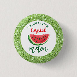 Einer in einem Melon-Glitzer Watermelon Erstgeburt Button