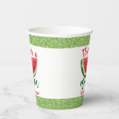 Einer in einem Melon-Glitzer Watermelon Erstgeburt Pappbecher (Rechts)