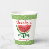 Einer in einem Melon-Glitzer Watermelon Erstgeburt Pappbecher (Vorderseite)