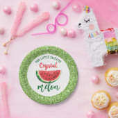 Einer in einem Melon-Glitzer Watermelon Erstgeburt Pappteller (Party)