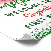 Einer in einem Melon-Glitzer Watermelon Erstgeburt Poster (Ecke)