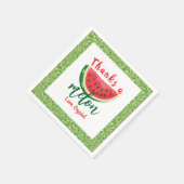 Einer in einem Melon-Glitzer Watermelon Erstgeburt Serviette (Ecke)