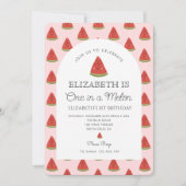 Einer in einem Melon Little Sweetie ersten Geburts Einladung (Vorderseite)