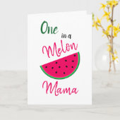 Einer in einem Melon Mama - Watermelon - für Mama Karte (Gelbe Blume)