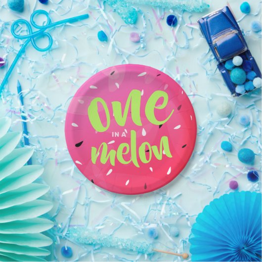 Einer in einem Melon Sweet Summer Watermelon Seeds Pappteller (Party)