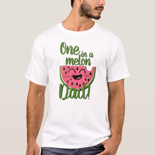 Einer in einem Melon-Vater Watermelon Erstgeburt T-Shirt (Vorderseite)