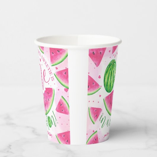 Einer in einem Melon! Watermelon Birthday Party Pappbecher (Links)
