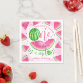 Einer in einem Melon! Watermelon Birthday Party Serviette (Beispiel)