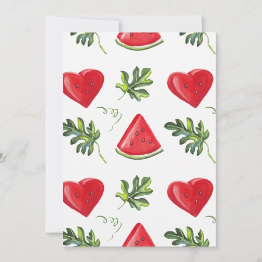 Einer in einem Melon Watermelon Einladung (Rückseite)