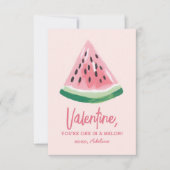 Einer in einem Melon Watermelon Kinder-Valentinsta Mitteilungskarte (Vorderseite)