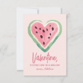 Einer in einem Melon Watermelon Kinder-Valentinsta Mitteilungskarte (Vorderseite)